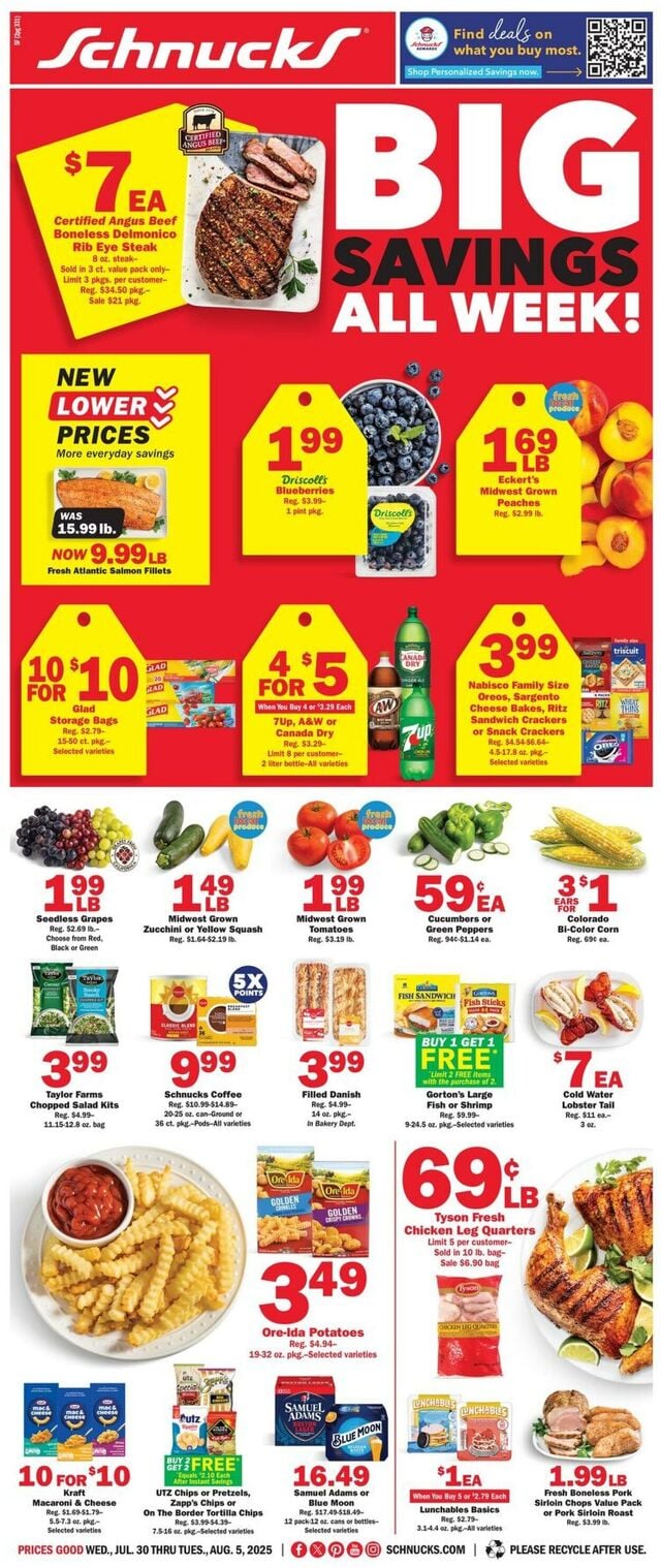 Catalogue Schnucks from 07/30/2025