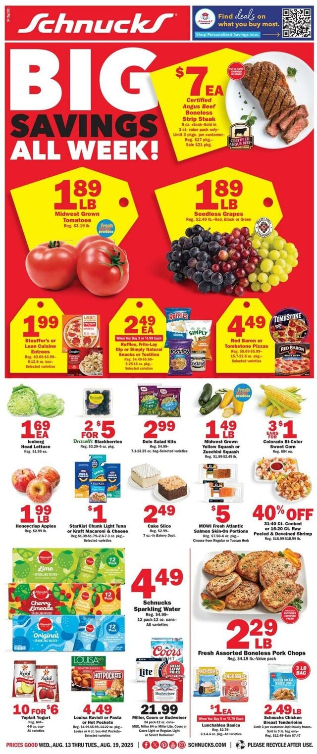 Catalogue Schnucks from 08/13/2025