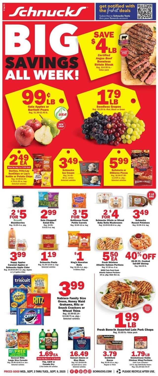 Catalogue Schnucks from 09/03/2025