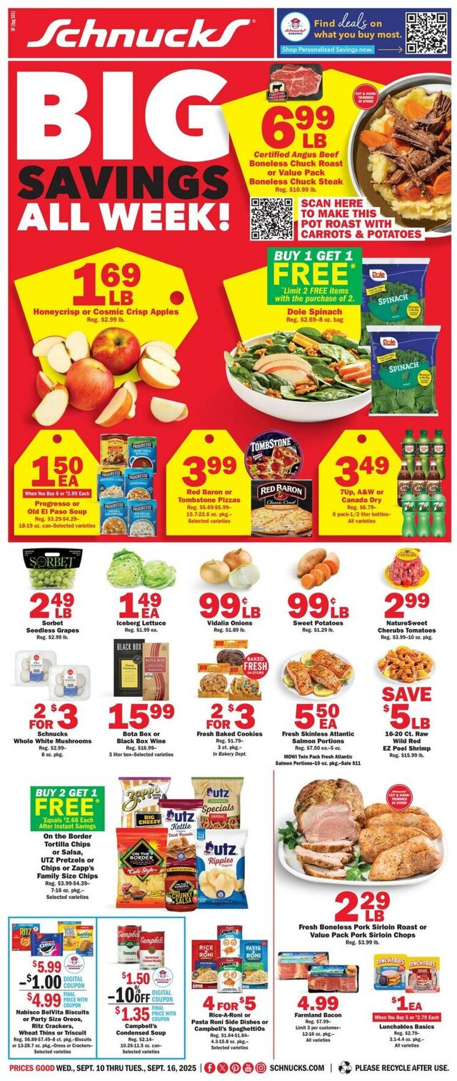 Catalogue Schnucks from 09/10/2025