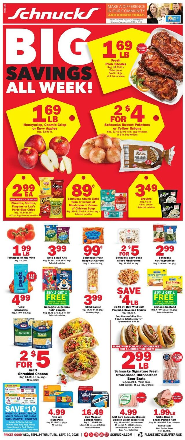 Catalogue Schnucks from 09/24/2025