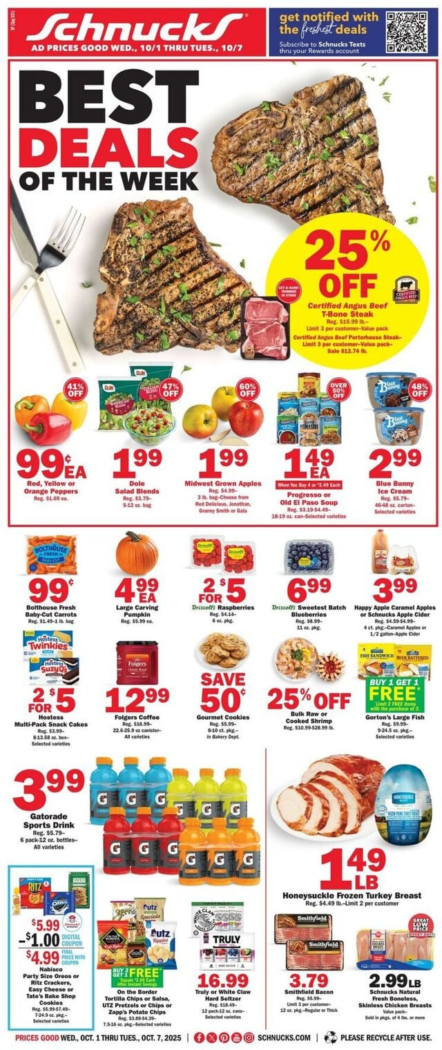 Catalogue Schnucks from 10/01/2025