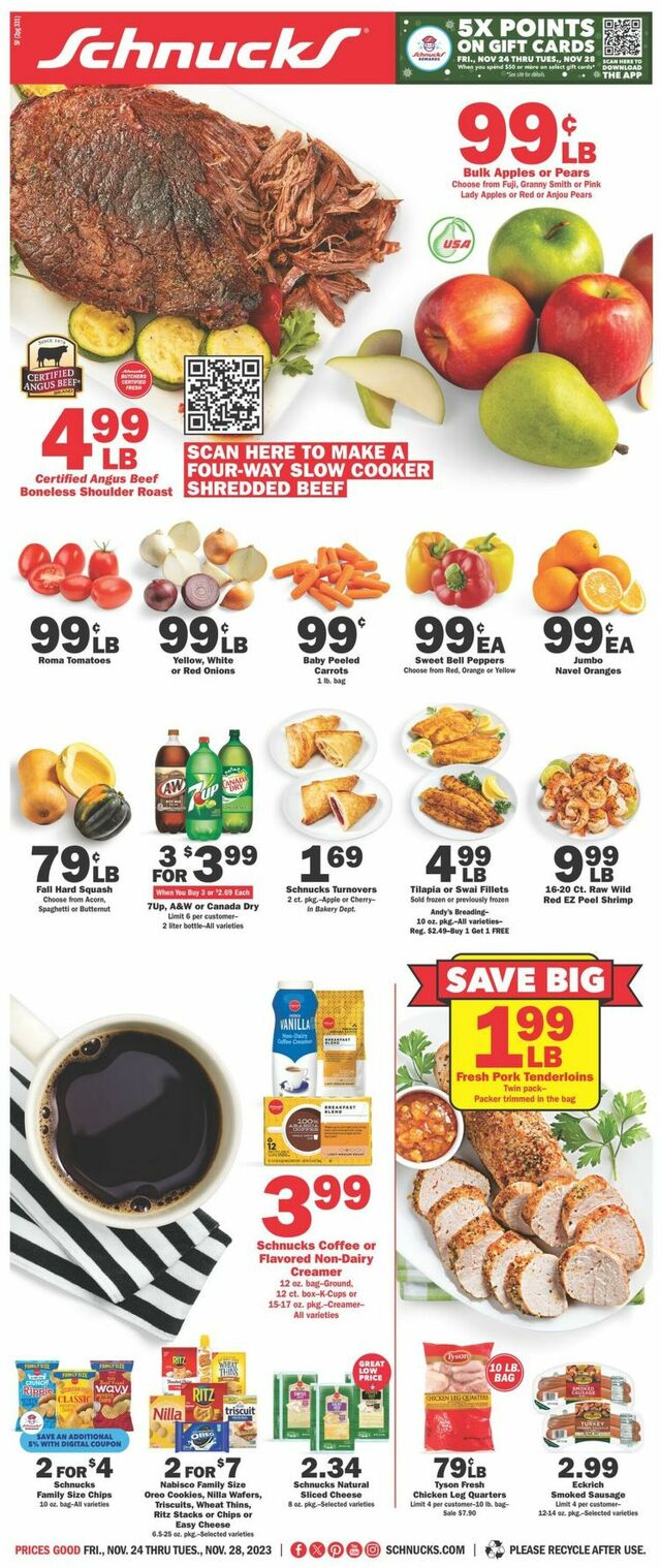 Catalogue Schnucks from 11/24/2023