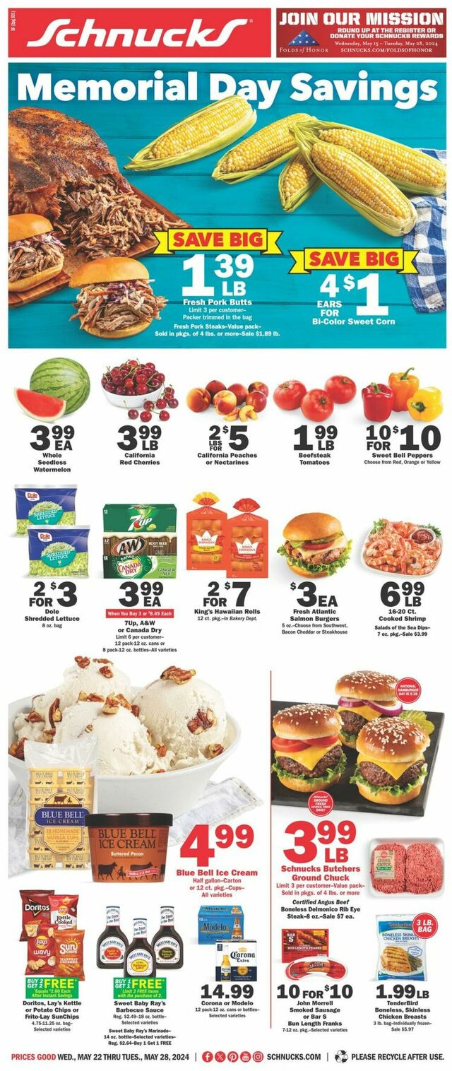 Catalogue Schnucks from 05/22/2024