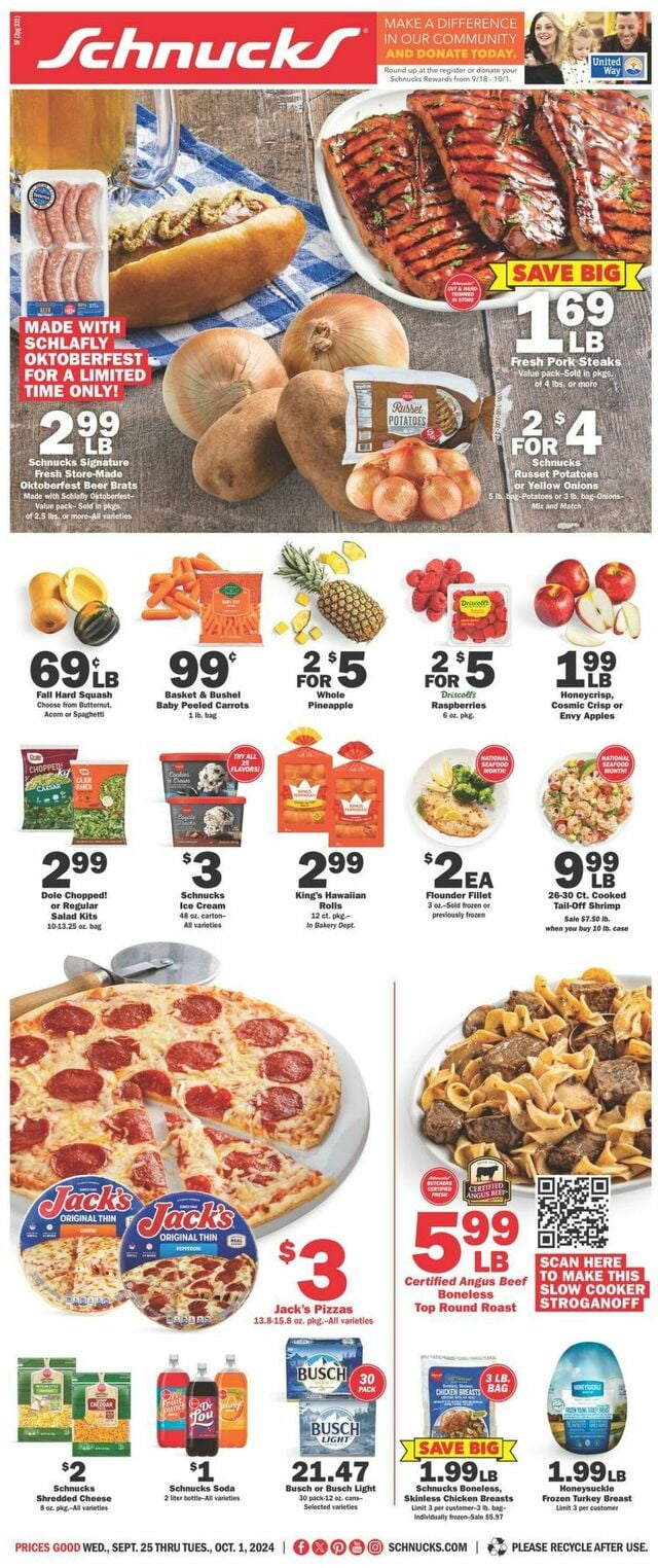 Catalogue Schnucks from 09/25/2024