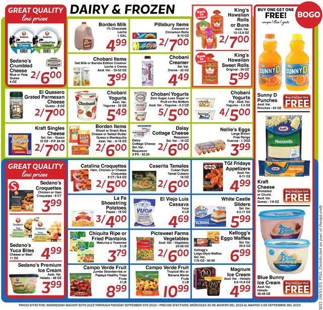 Catalogue Sedano's from 08/30/2023