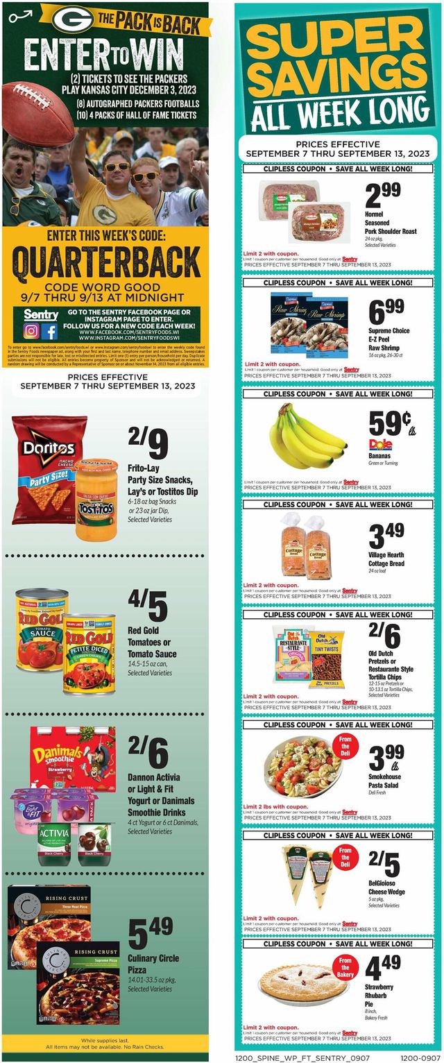 Catalogue Sentry from 09/07/2023