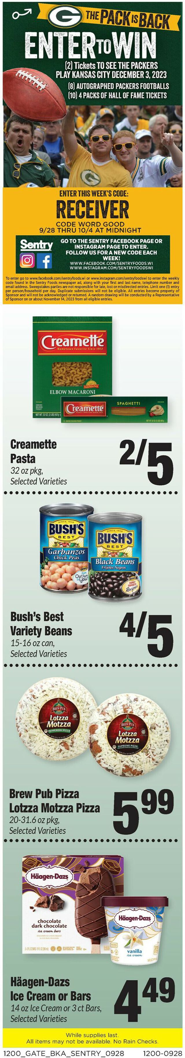 Catalogue Sentry from 09/28/2023