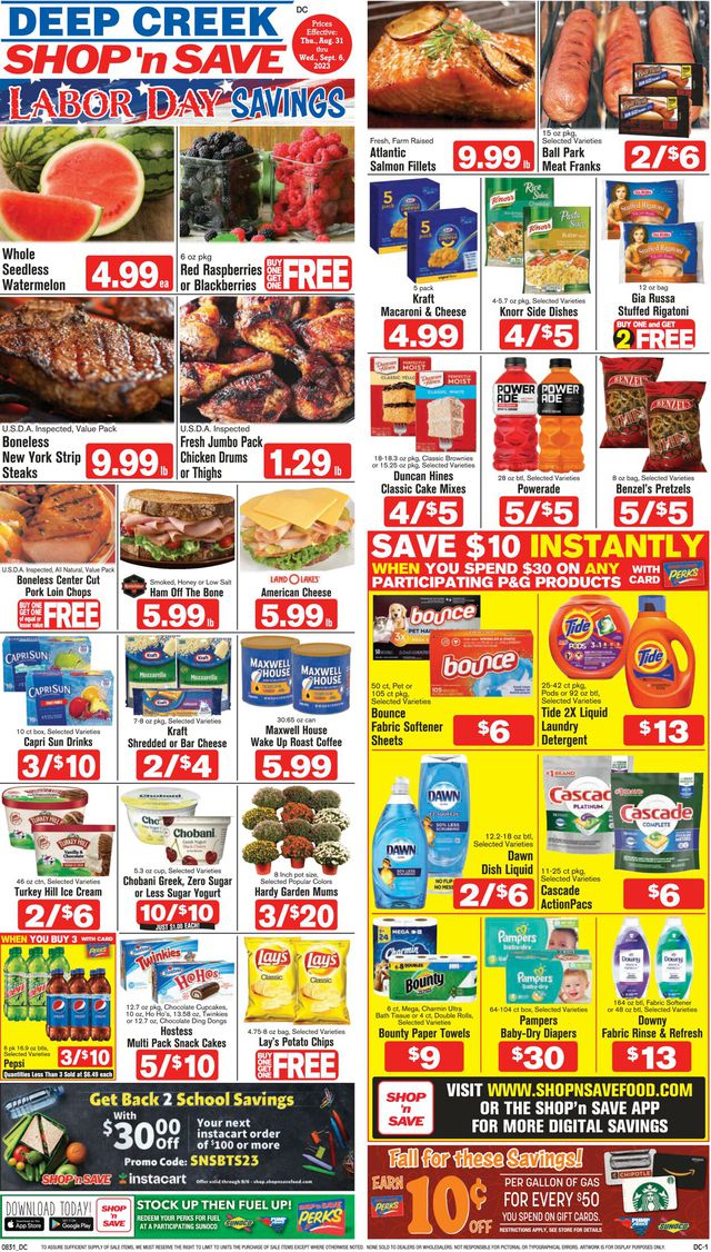 Catalogue Shop ‘n Save from 08/31/2023