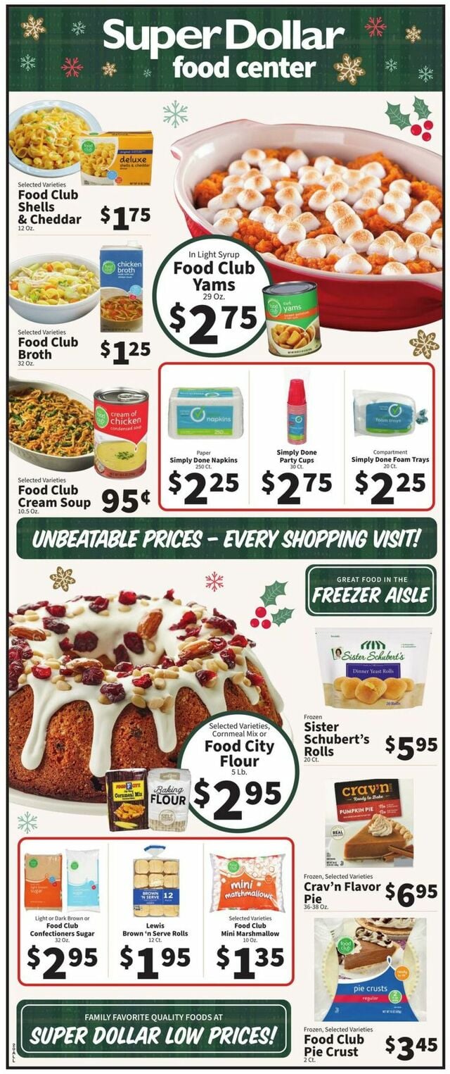 Catalogue Super Dollar Food Center from 12/18/2024