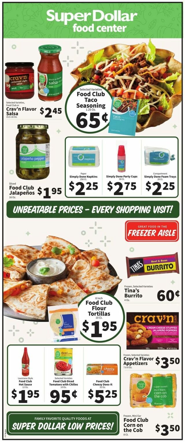 Catalogue Super Dollar Food Center from 01/08/2025