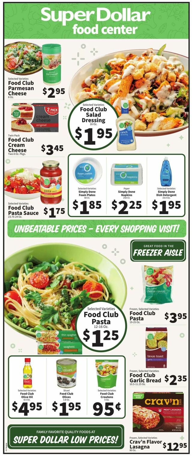 Catalogue Super Dollar Food Center from 01/15/2025