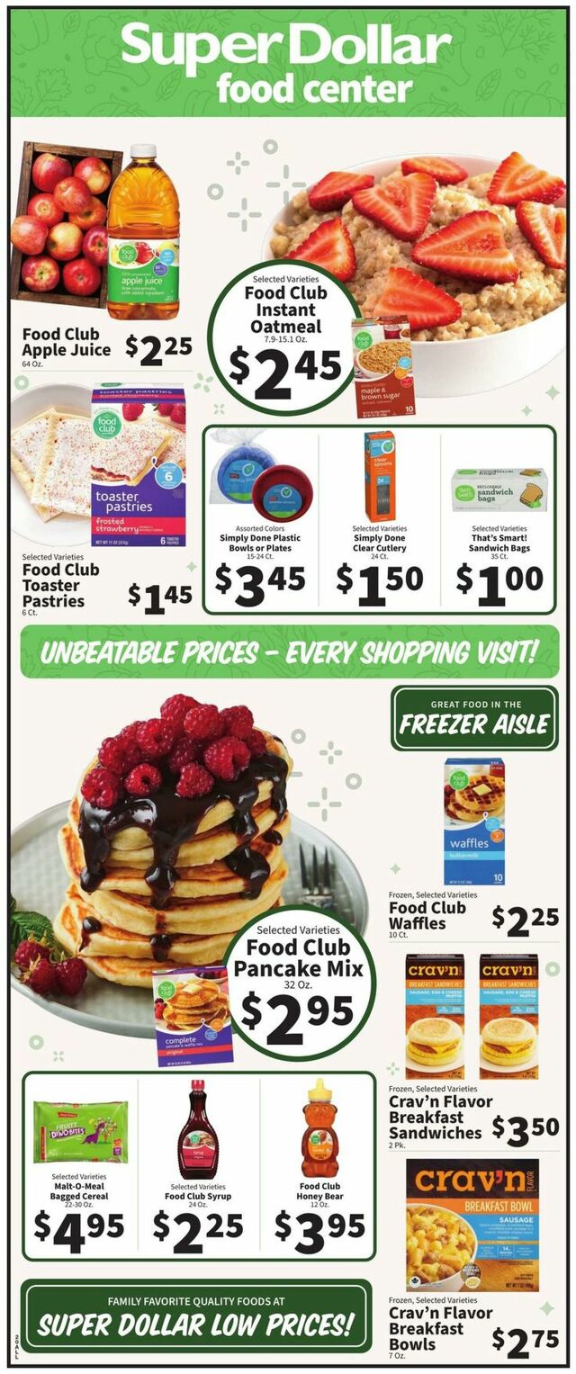 Catalogue Super Dollar Food Center from 01/22/2025