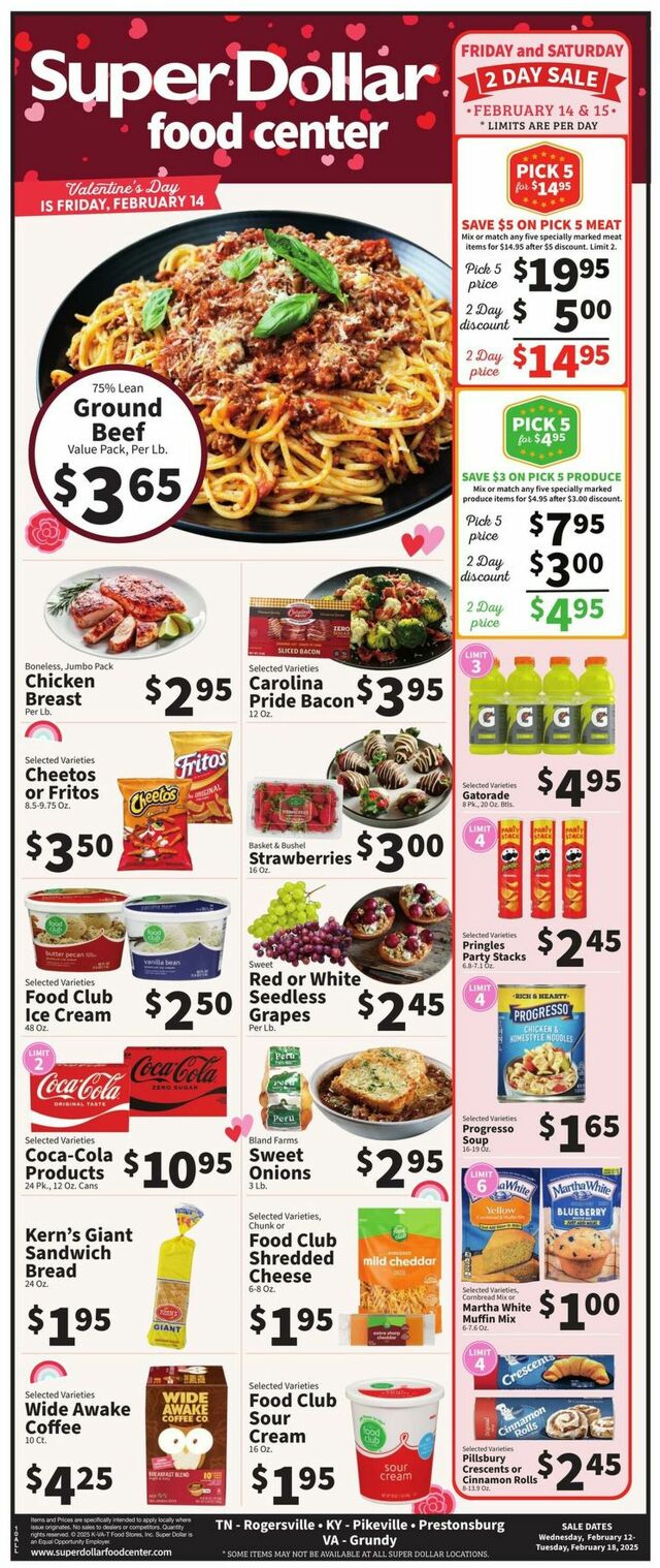 Catalogue Super Dollar Food Center from 02/12/2025