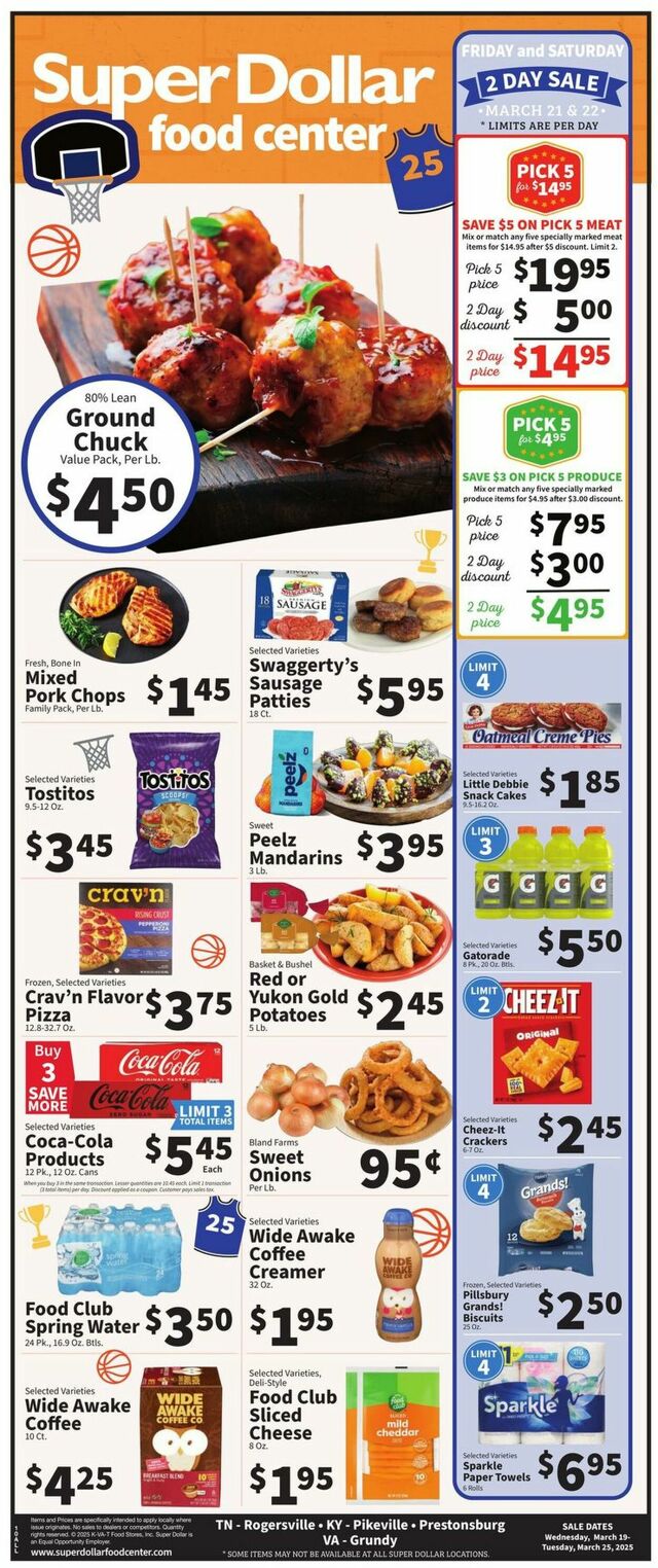 Catalogue Super Dollar Food Center from 03/19/2025