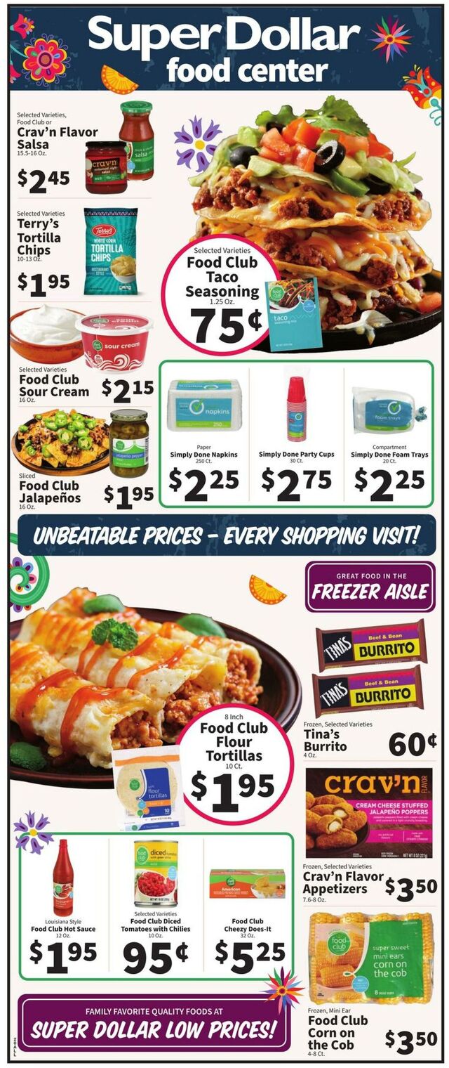 Catalogue Super Dollar Food Center from 04/30/2025