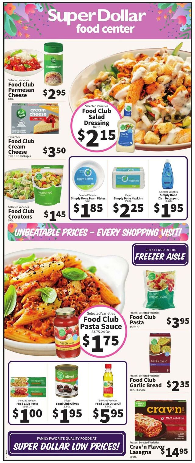 Catalogue Super Dollar Food Center from 05/07/2025