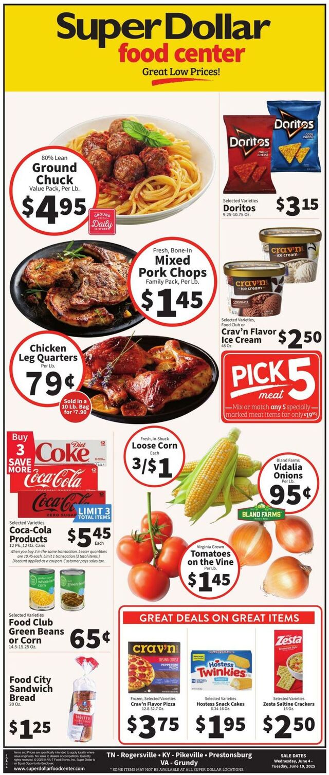 Catalogue Super Dollar Food Center from 06/04/2025