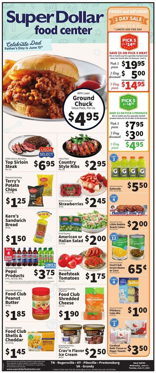 Catalogue Super Dollar Food Center from 06/11/2025