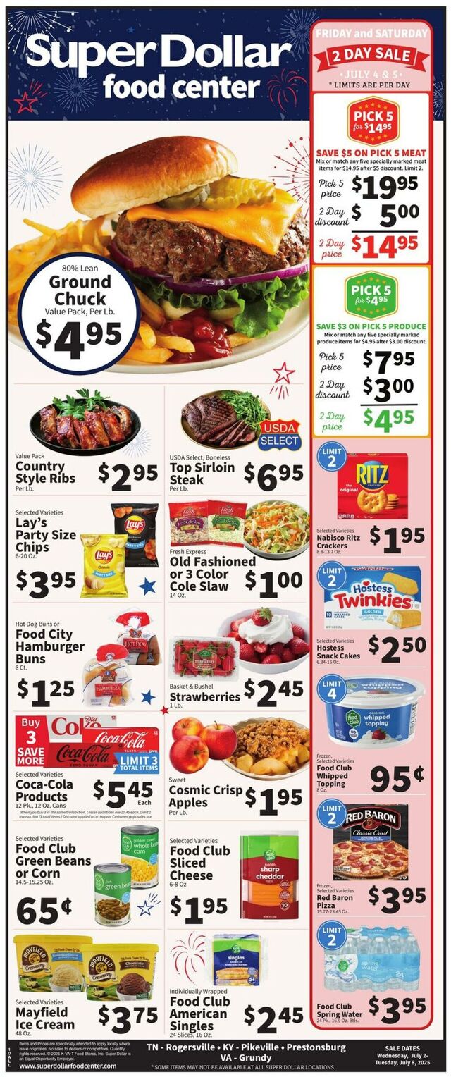 Catalogue Super Dollar Food Center from 07/02/2025