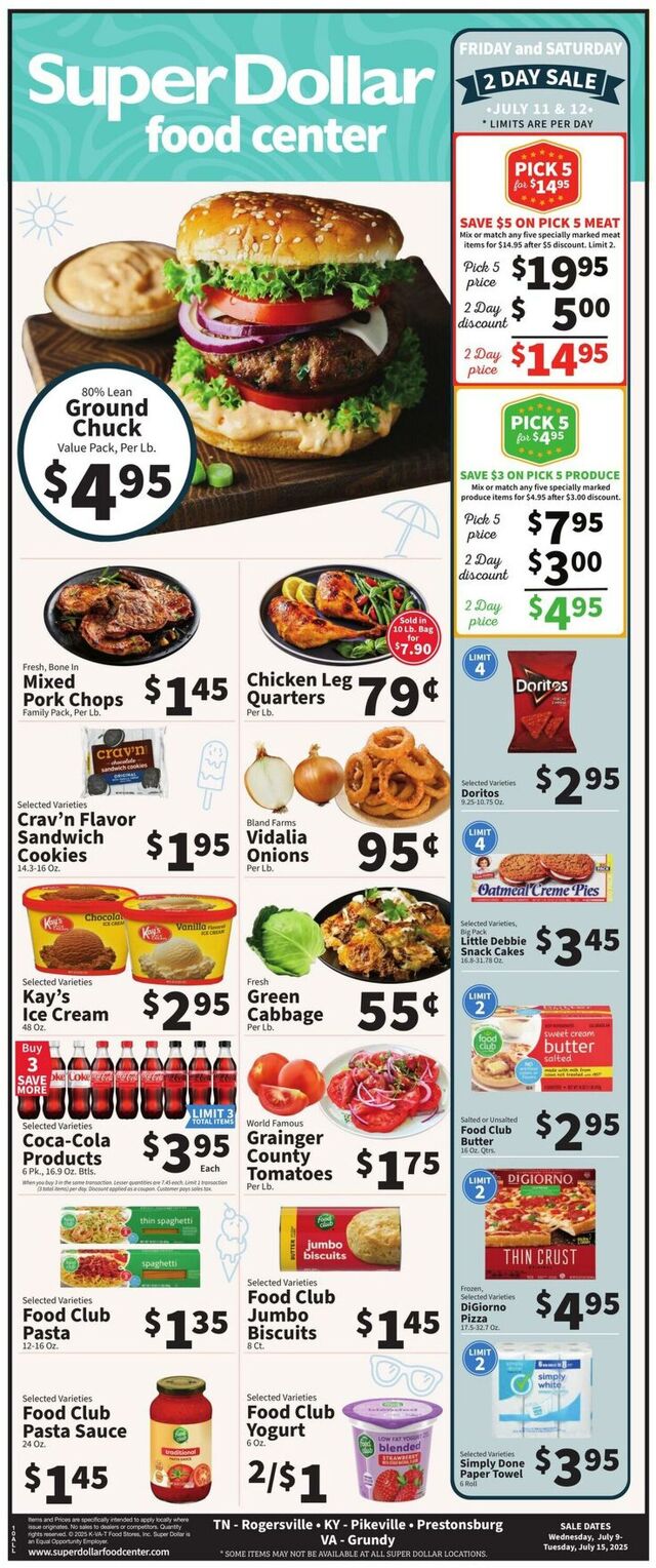 Catalogue Super Dollar Food Center from 07/09/2025