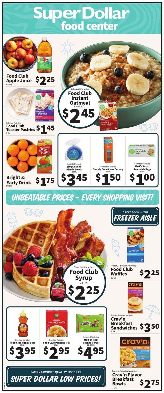 Catalogue Super Dollar Food Center from 07/09/2025