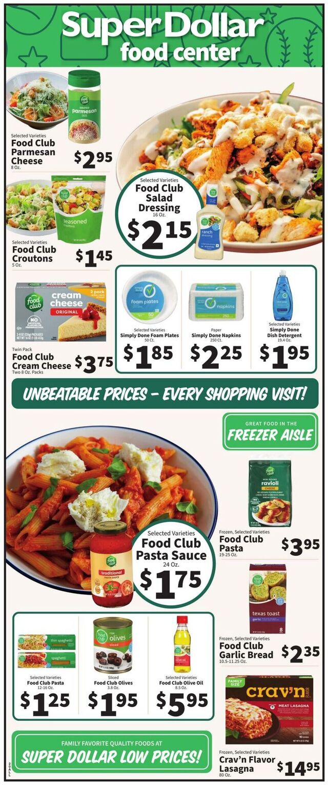 Catalogue Super Dollar Food Center from 07/30/2025