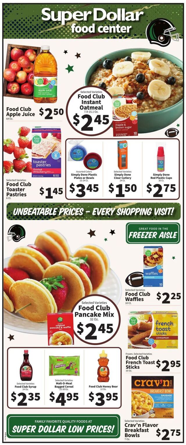 Catalogue Super Dollar Food Center from 09/17/2025
