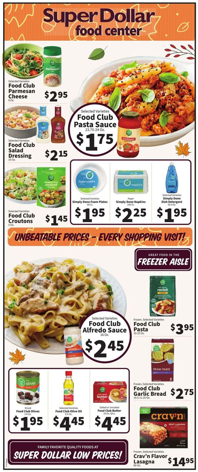 Catalogue Super Dollar Food Center from 10/08/2025