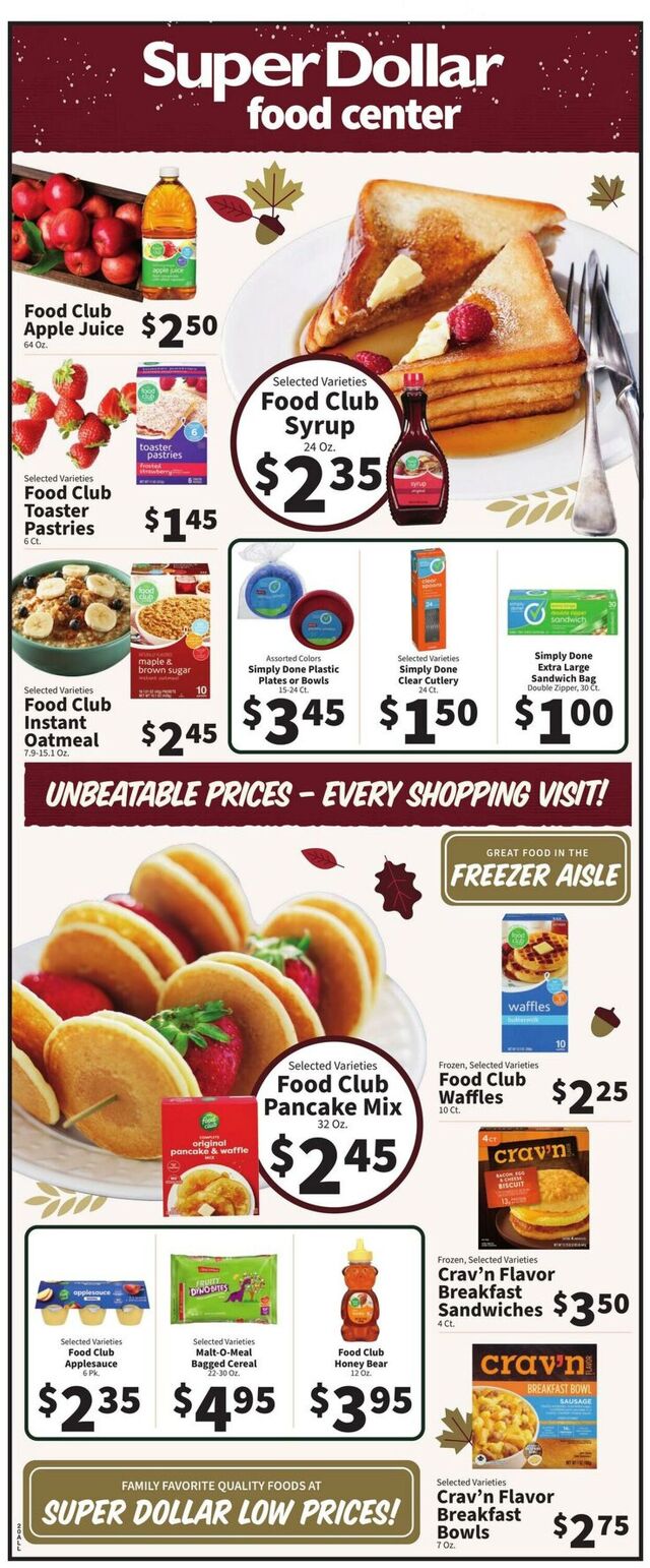 Catalogue Super Dollar Food Center from 11/12/2025