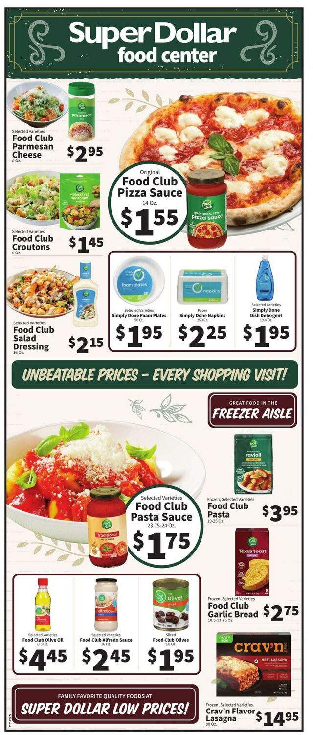 Catalogue Super Dollar Food Center from 12/03/2025