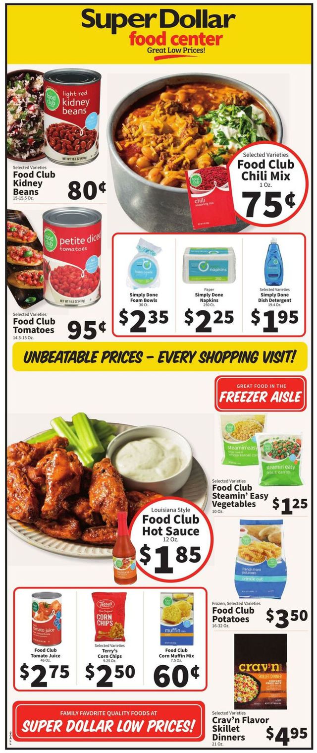 Catalogue Super Dollar Food Center from 09/27/2023