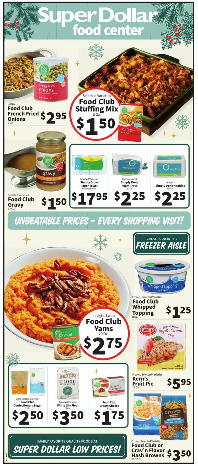 Catalogue Super Dollar Food Center from 12/20/2023