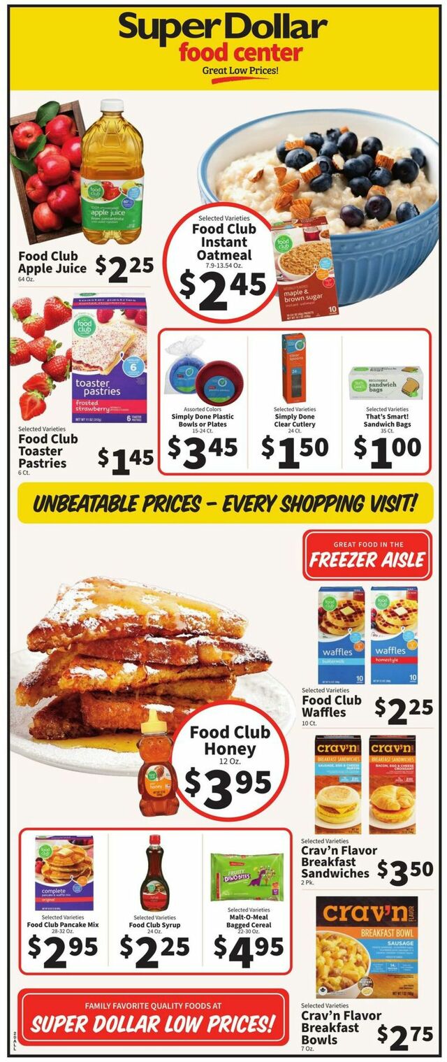 Catalogue Super Dollar Food Center from 02/28/2024