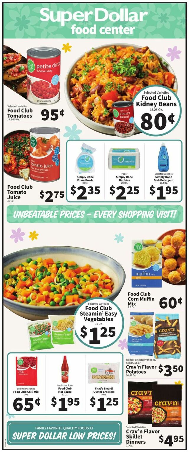 Catalogue Super Dollar Food Center from 03/20/2024