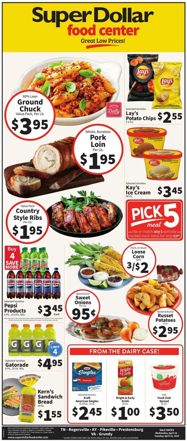 Catalogue Super Dollar Food Center from 04/10/2024