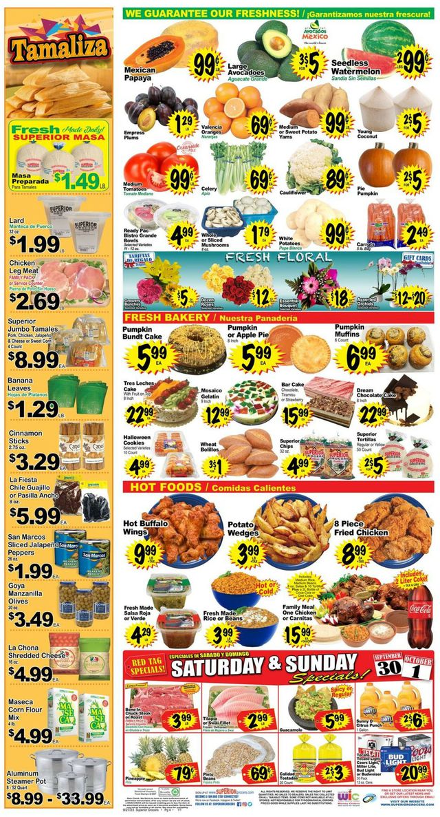 Catalogue Superior Grocers from 09/27/2023