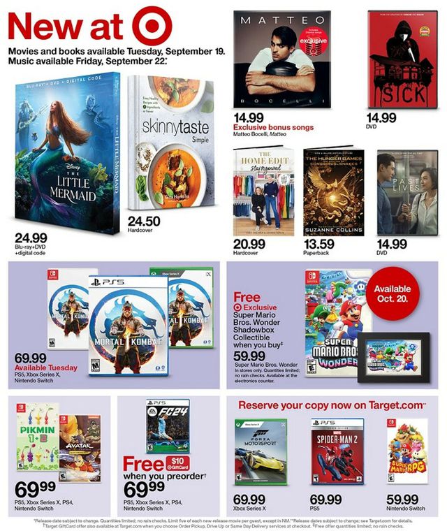 Catalogue Target from 09/17/2023