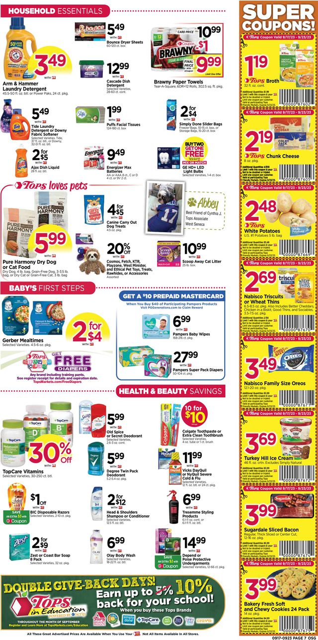 Catalogue Tops Friendly Markets from 09/17/2023