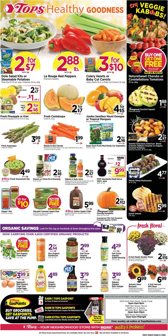 Catalogue Tops Friendly Markets from 09/17/2023