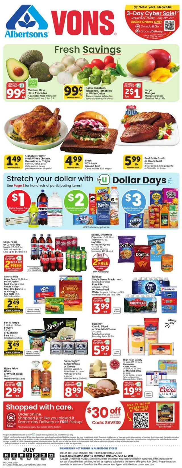 Catalogue Vons from 07/16/2025