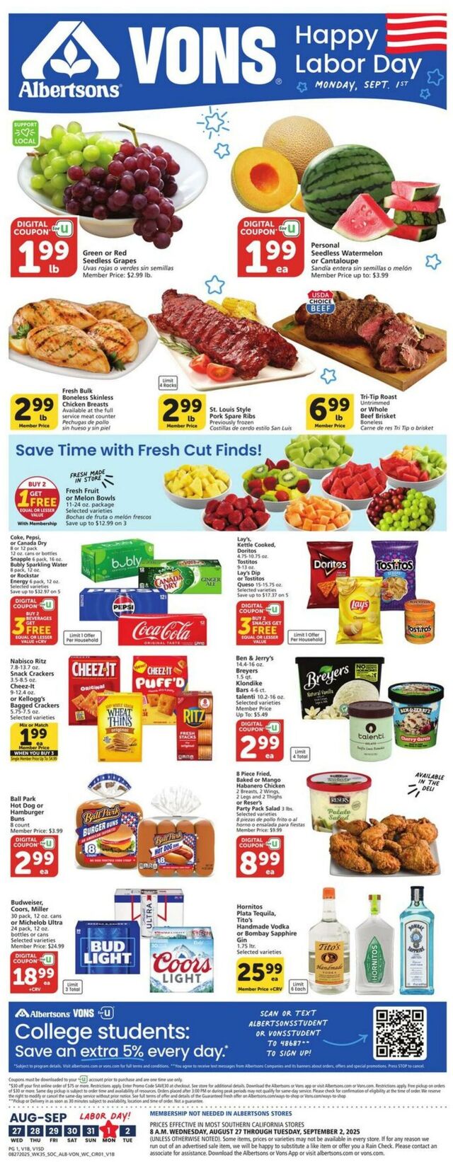 Catalogue Vons from 08/27/2025