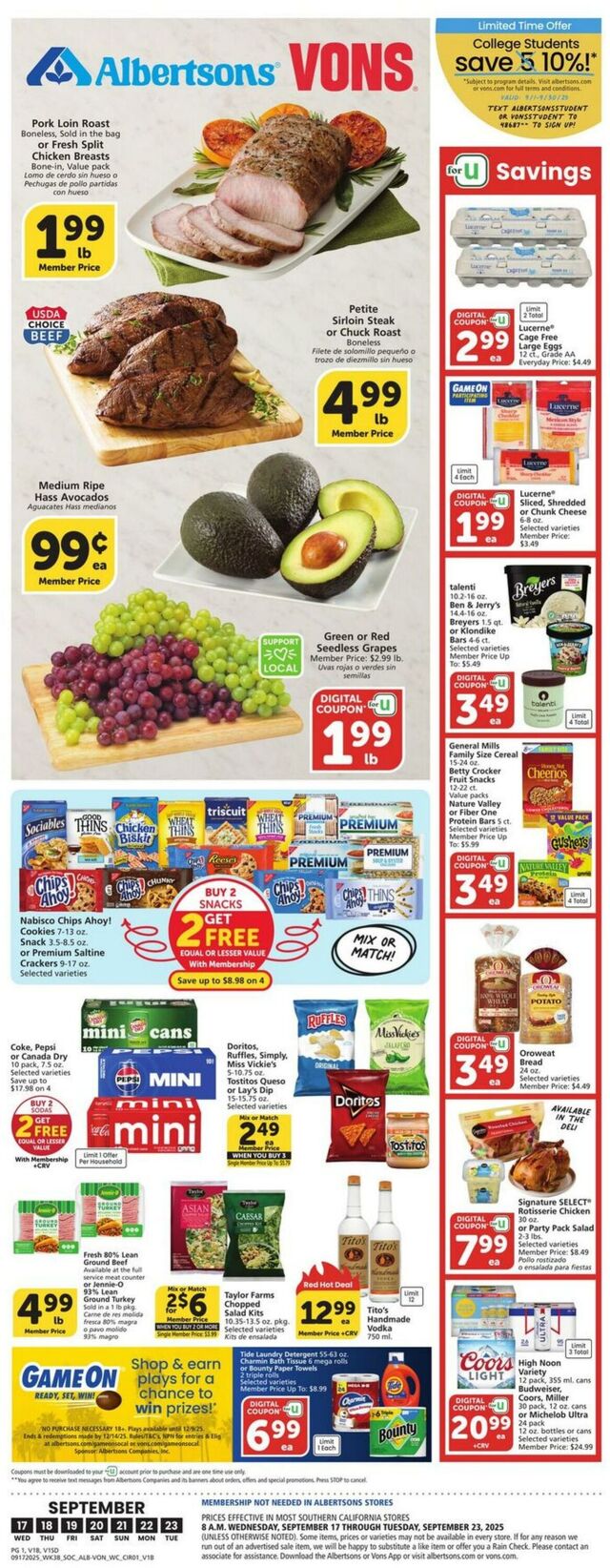 Catalogue Vons from 09/17/2025