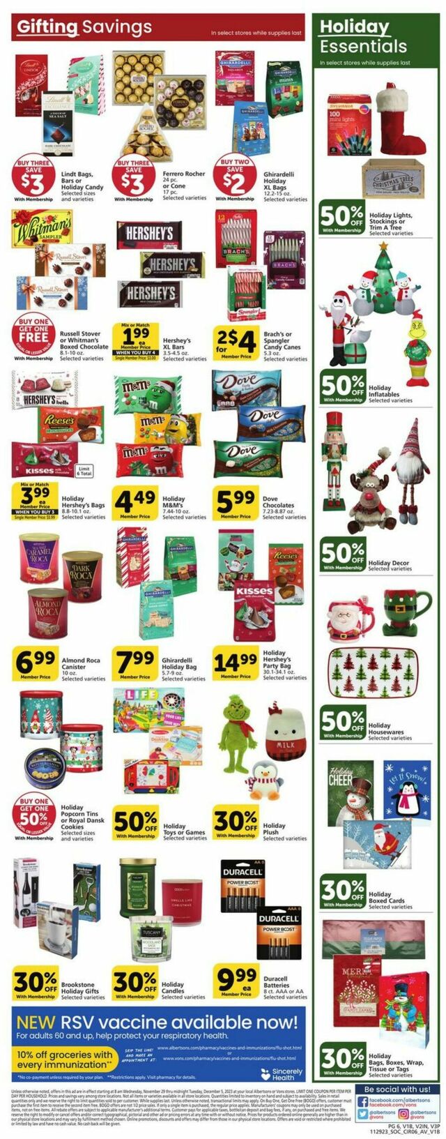 Catalogue Vons from 11/29/2023