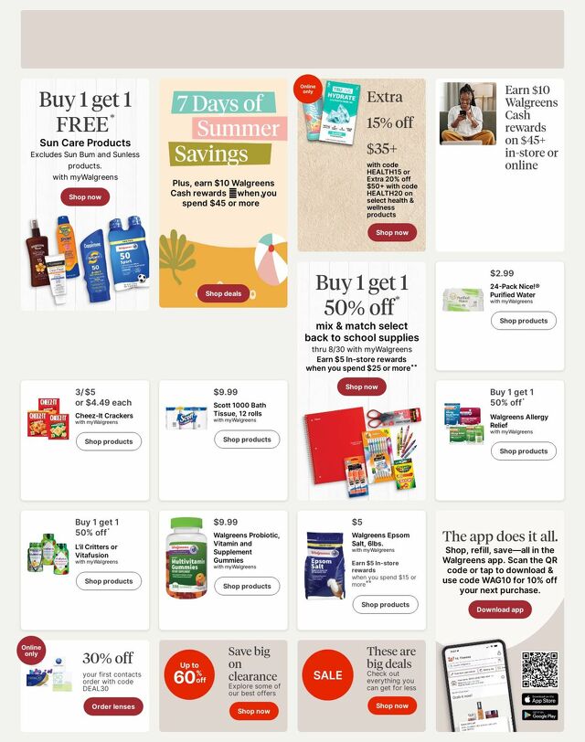 Catalogue Walgreens from 07/28/2025