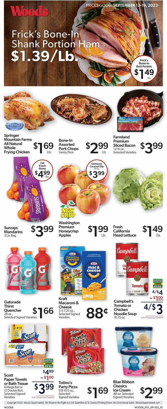 Catalogue Woods Supermarket from 09/13/2023