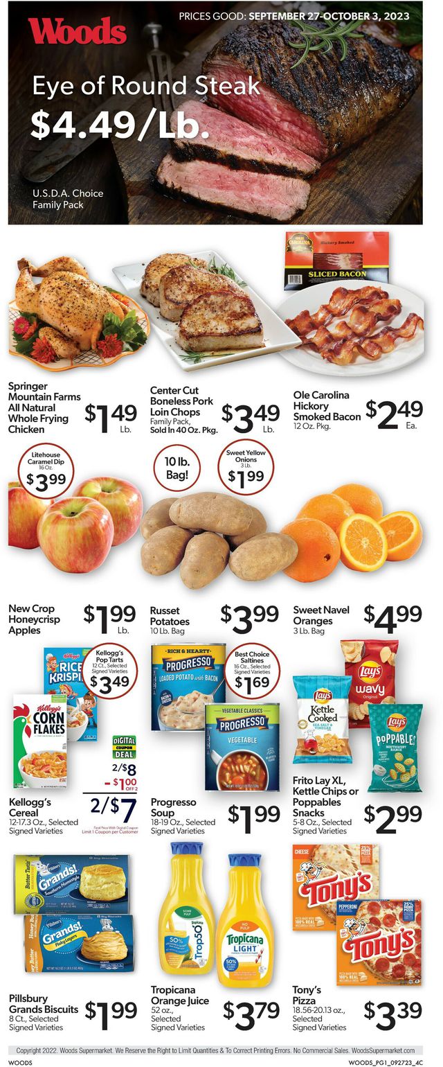 Catalogue Woods Supermarket from 09/27/2023