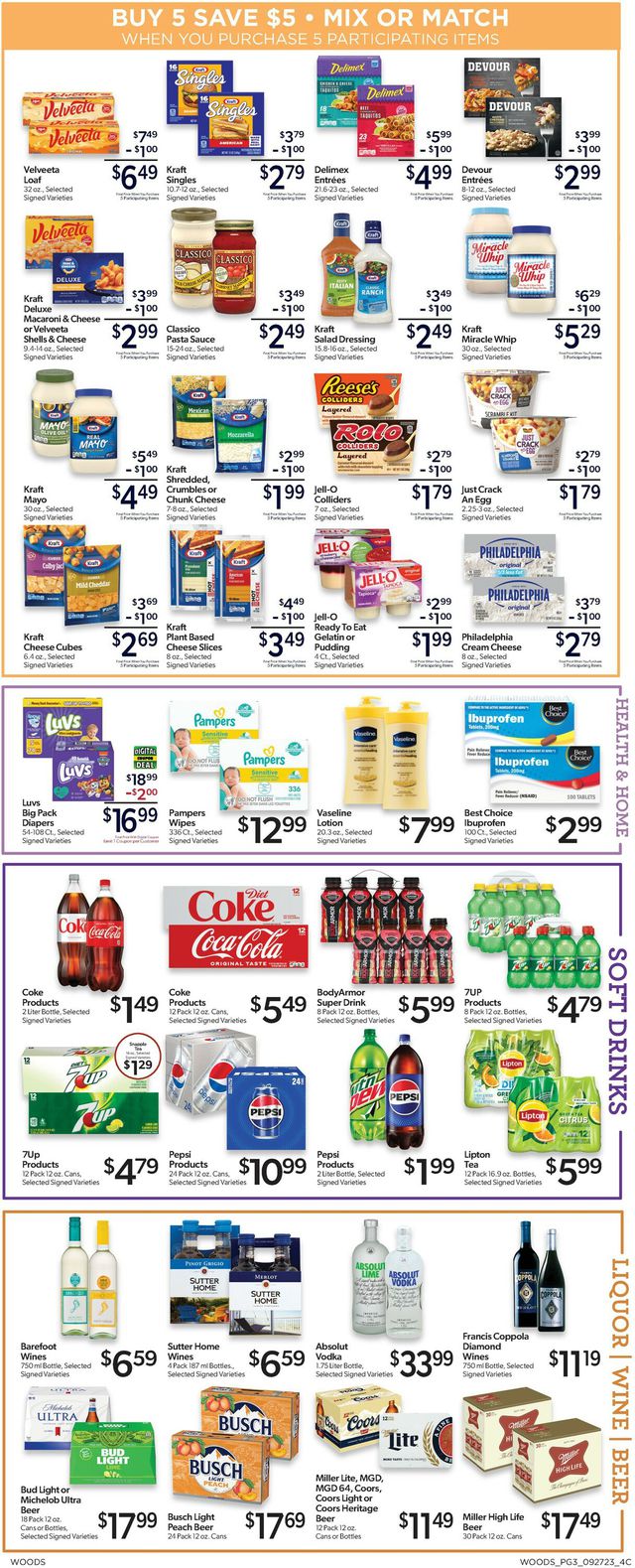 Catalogue Woods Supermarket from 09/27/2023